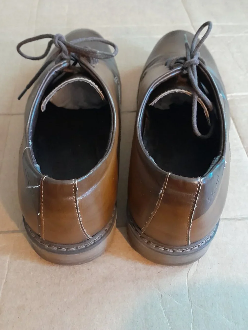 Izod Men's Cal Memory Foam Casual Lace Up Shoes Brown Sizes 11